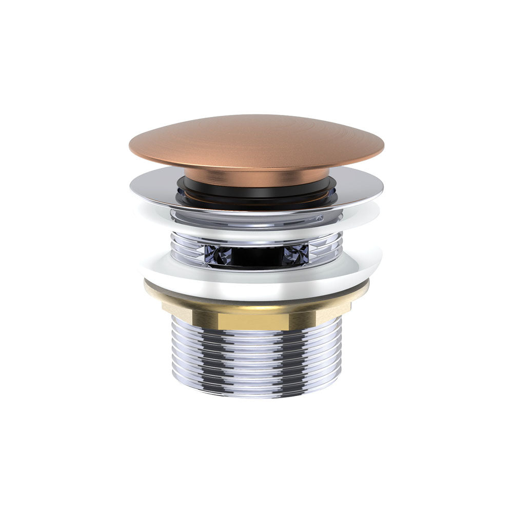 Universal Bath Waste with Overflow - Brushed Copper