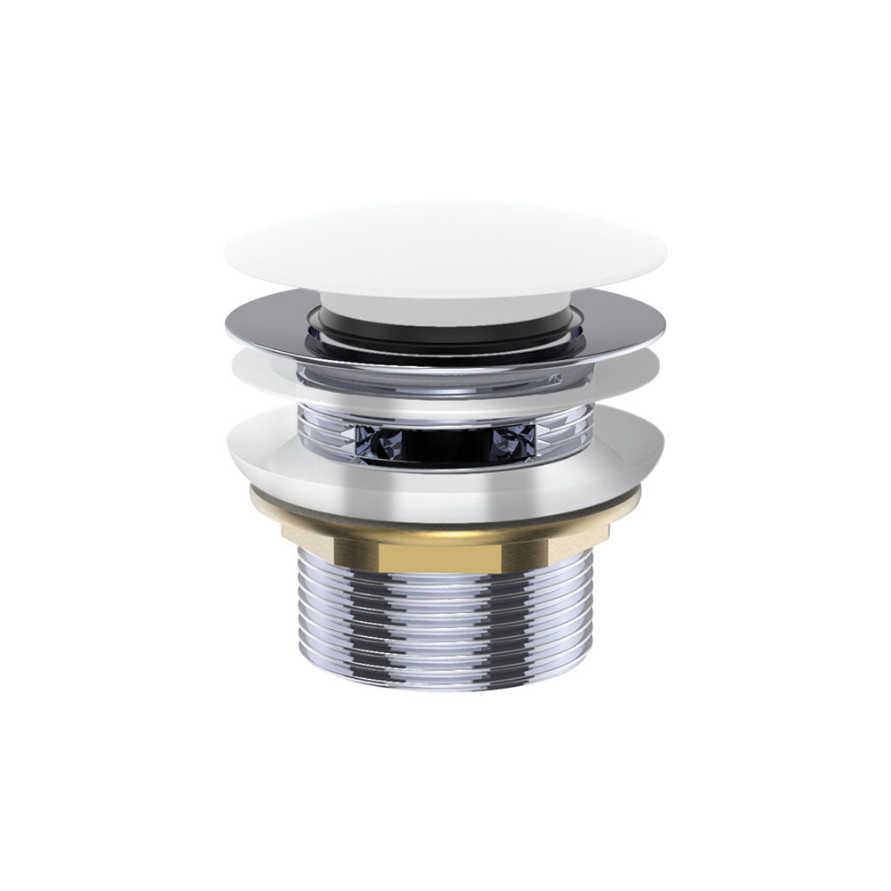 Universal Bath Waste with Overflow - Matte White