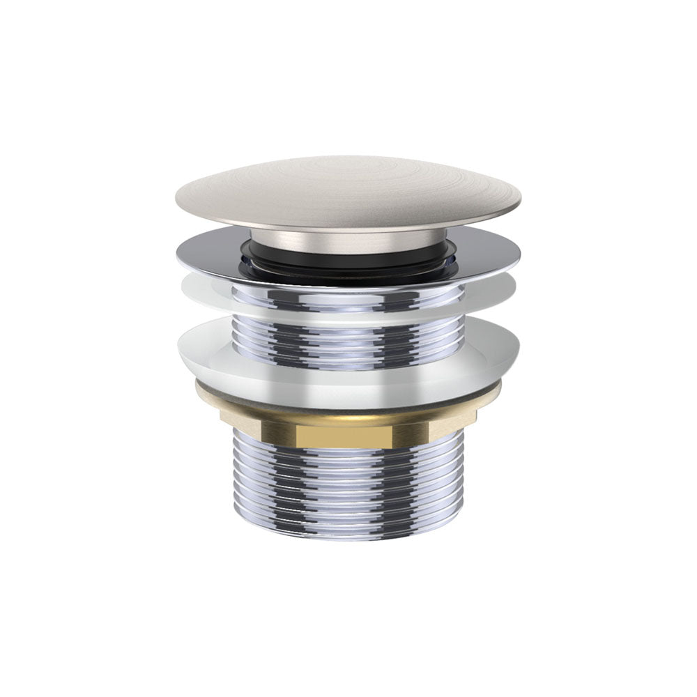 Universal Brass Cap Bath Waste Non-Overflow - Brushed Nickel