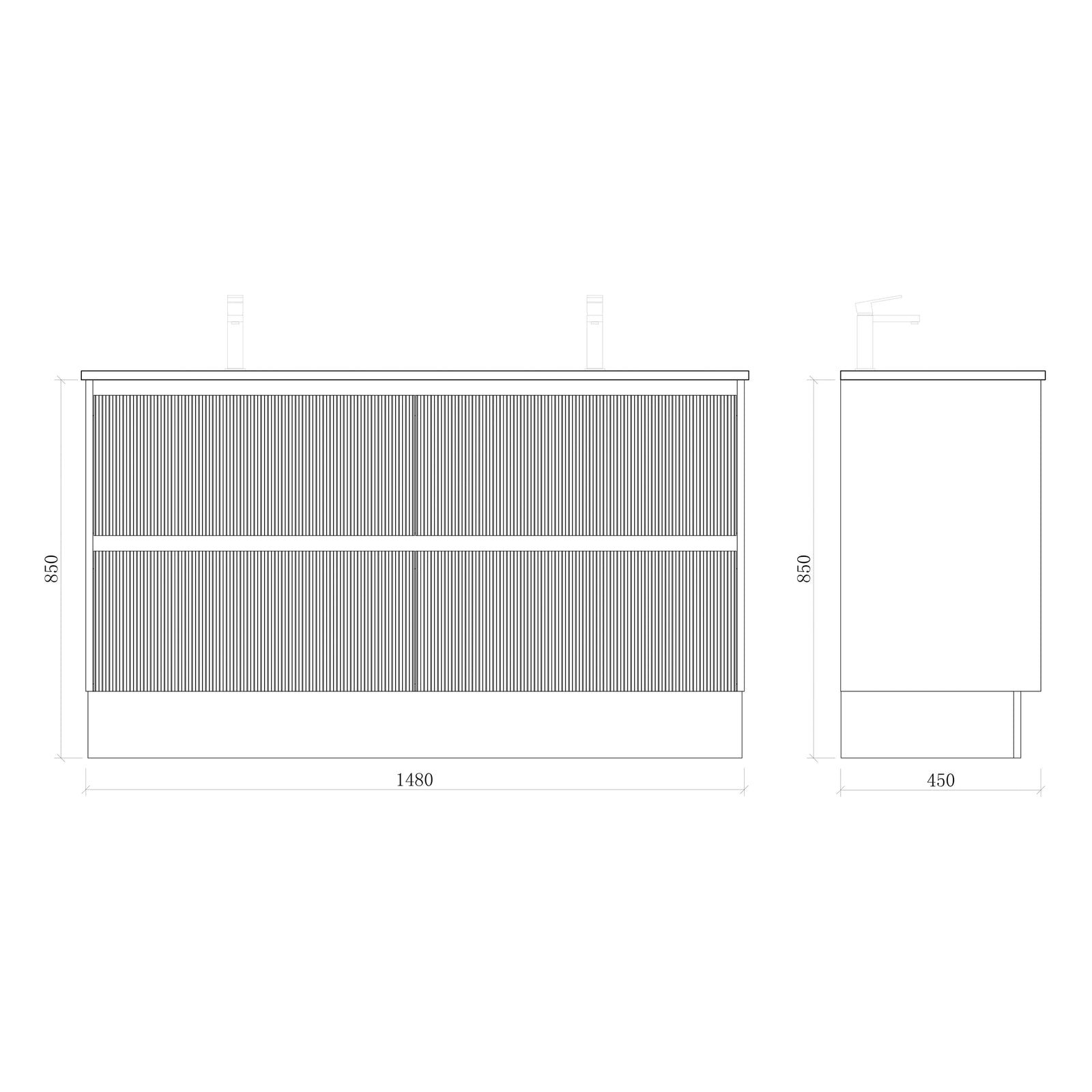 COMPLETE BATHROOM PACKAGE - EXON RANGE BRUSHED NICKEL WITH BONDI VANITY