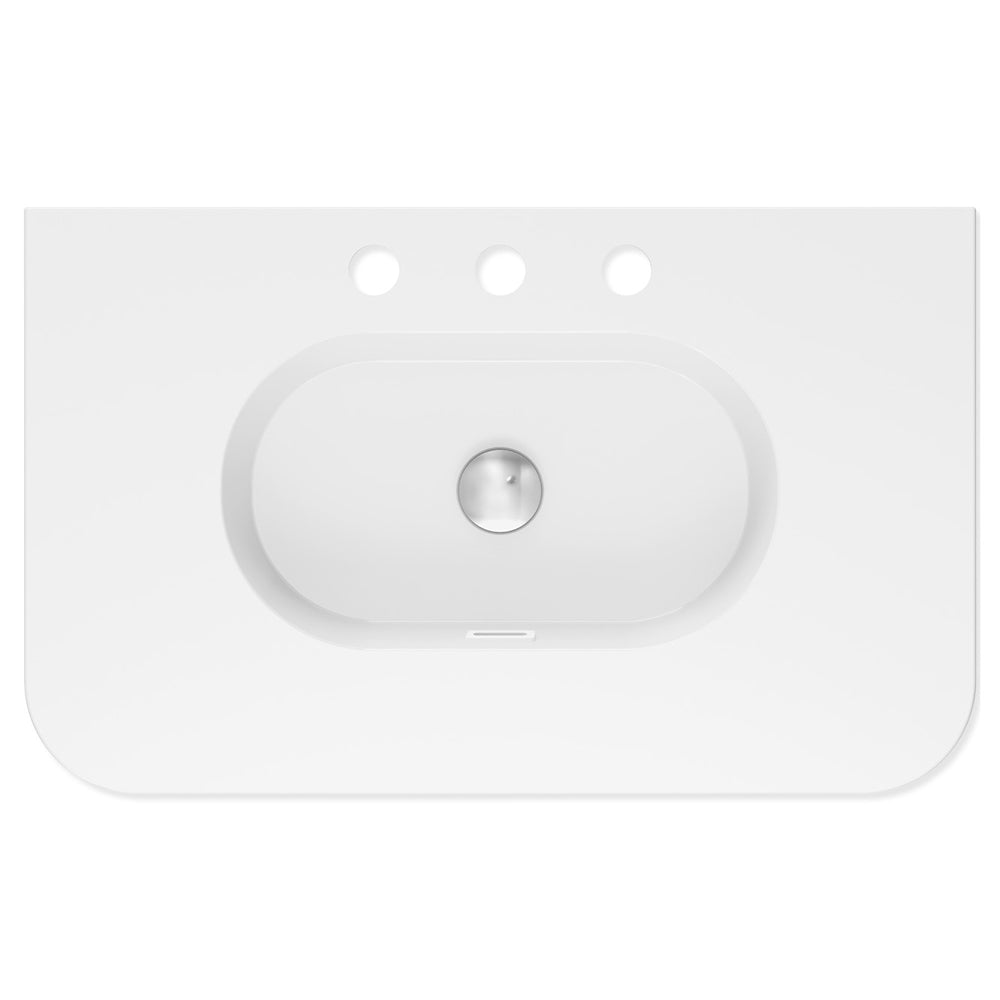 Lola Curved Ceramic Basin Top - Additional View