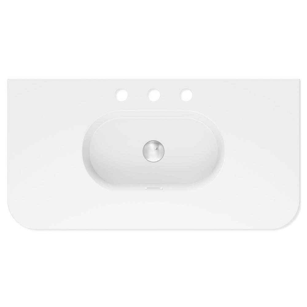 Lola Curved Ceramic Basin Top - Additional View