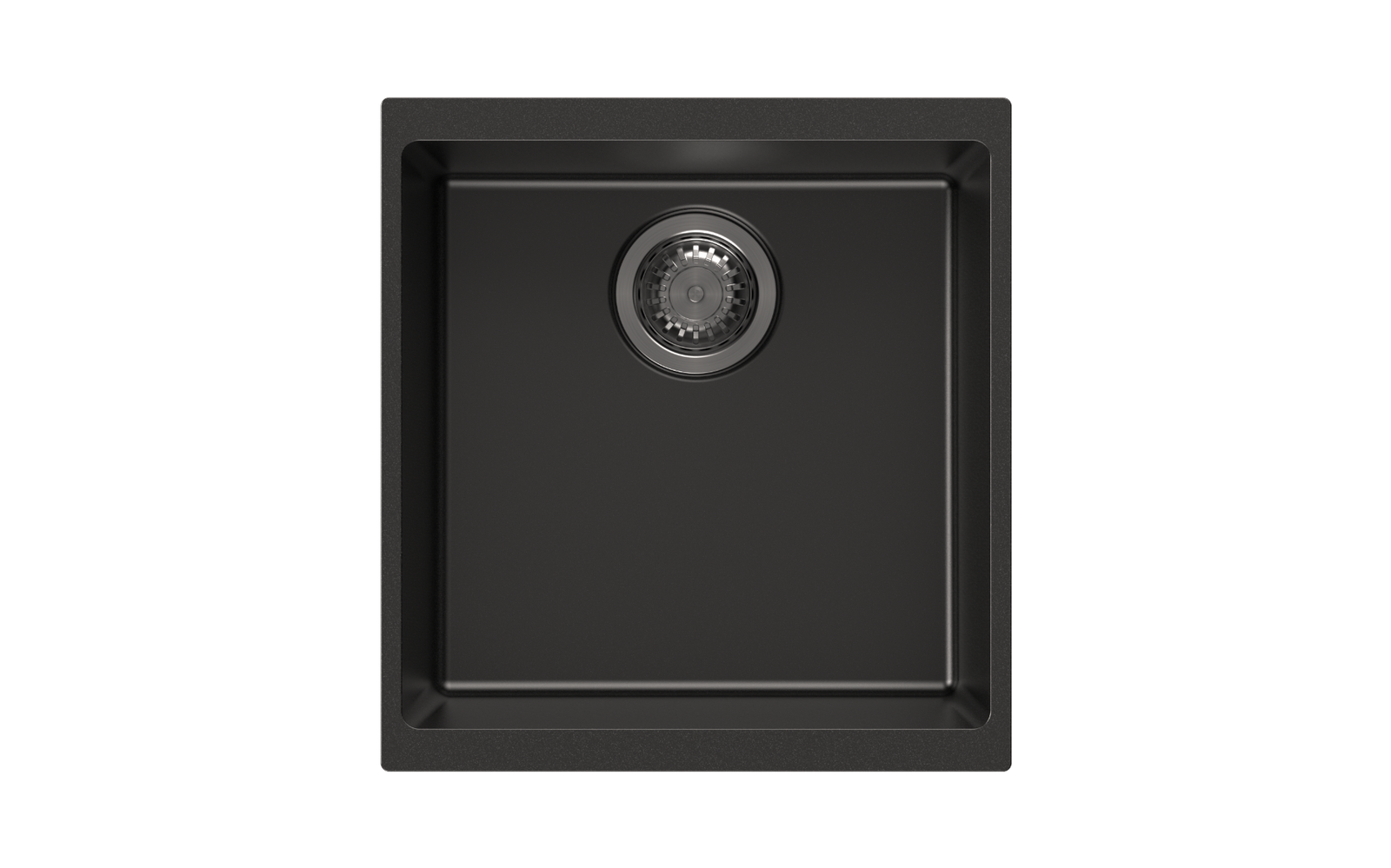 430 x 460 x 200mm Carysil Enigma 100M Single Bowl Granite Kitchen/Laundry Sink Top/Flush/Under Mount