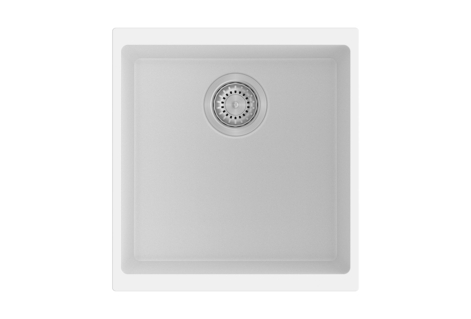 430 x 460 x 200mm Carysil Enigma 100M Single Bowl Granite Kitchen/Laundry Sink Top/Flush/Under Mount