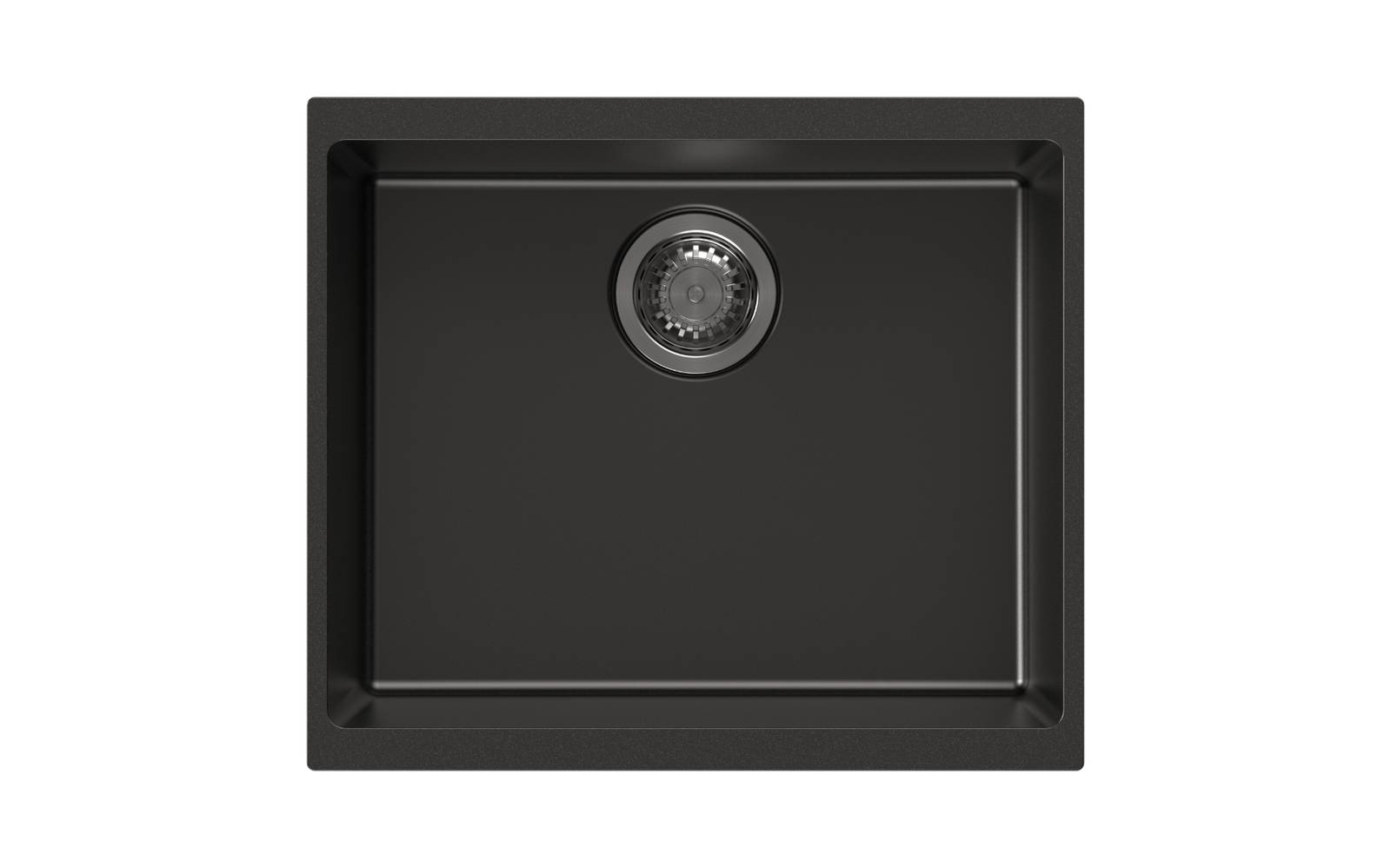 530 x 460 x 200mm Carysil Enigma 100S Single Bowl Granite Kitchen/Laundry Sink Top/Flush/Under Mount