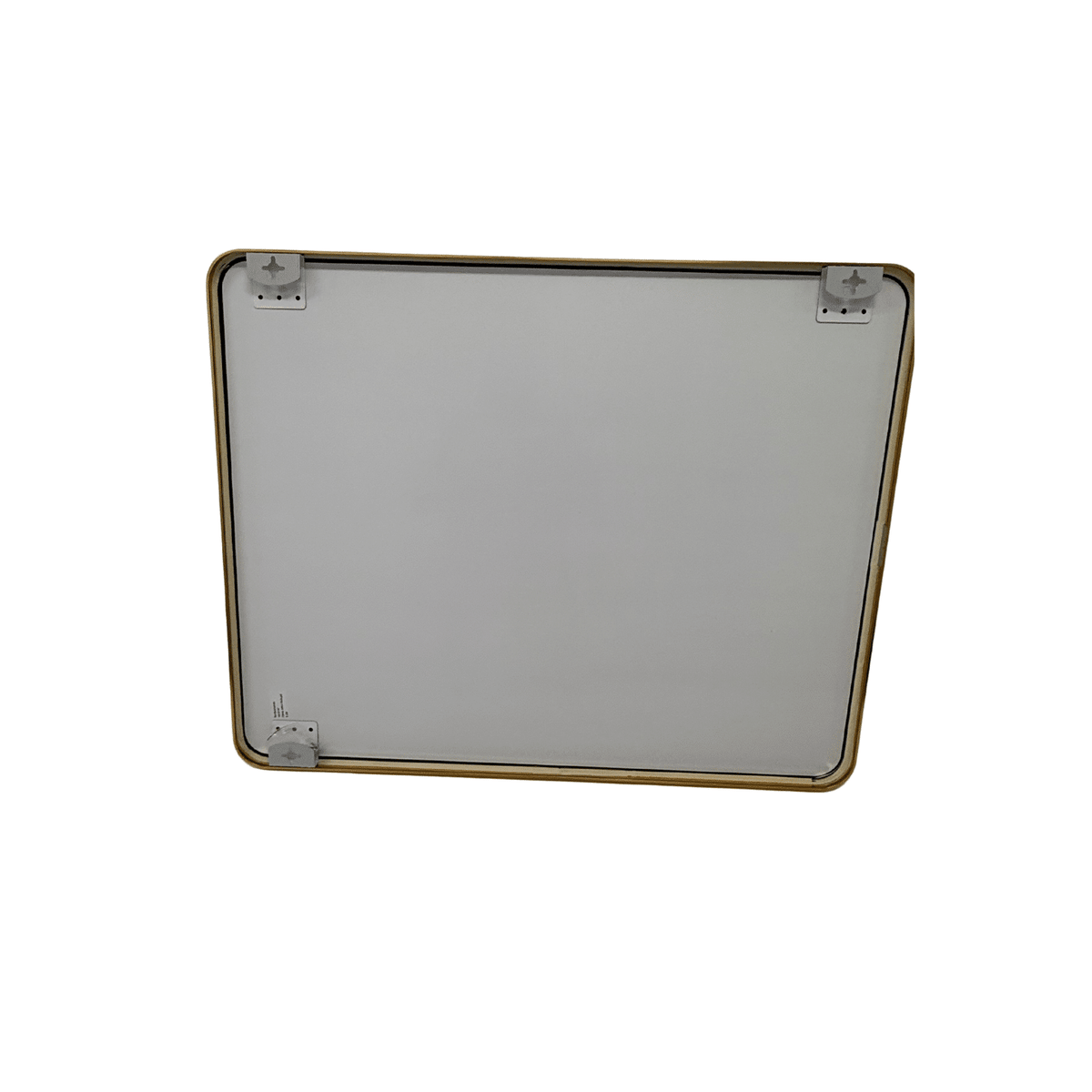 Rounded Edge Wall Mirror – 100cm x 80cm Black / Gold Aluminium Frame