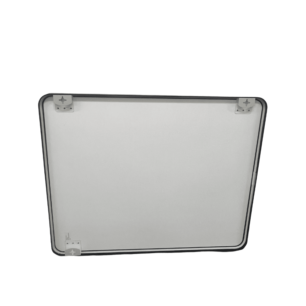 Black Framed Rounded Edge Wall Mirror Modern Rectangular 100cm x 80cm