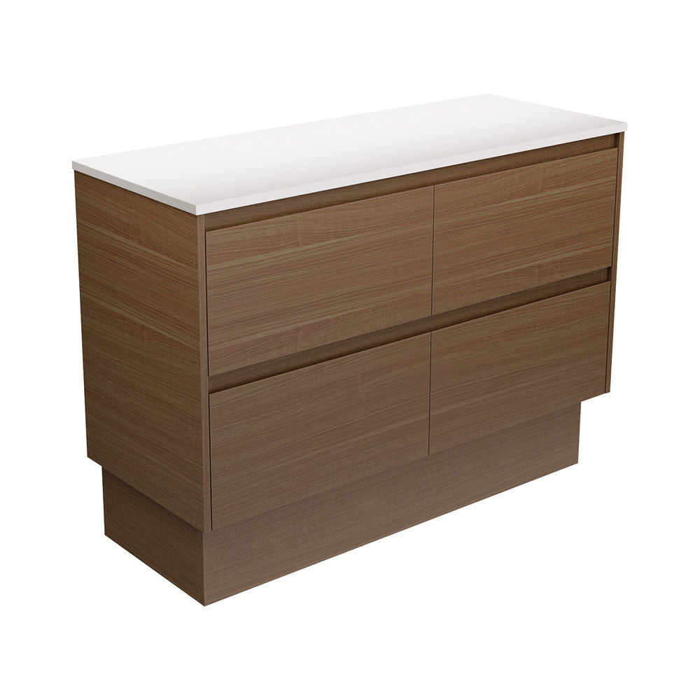 Amato Walnut 1200  Cabinet on Kickboard, Walnut Panels