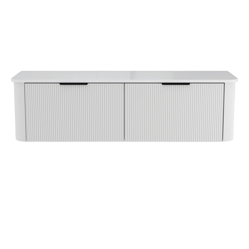 Minka Curved Satin White 1500 Wall Hung Cabinet