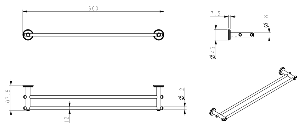 Bella Vista Mica Heritage 8-Piece Bathroom Package - Dusk Bronze