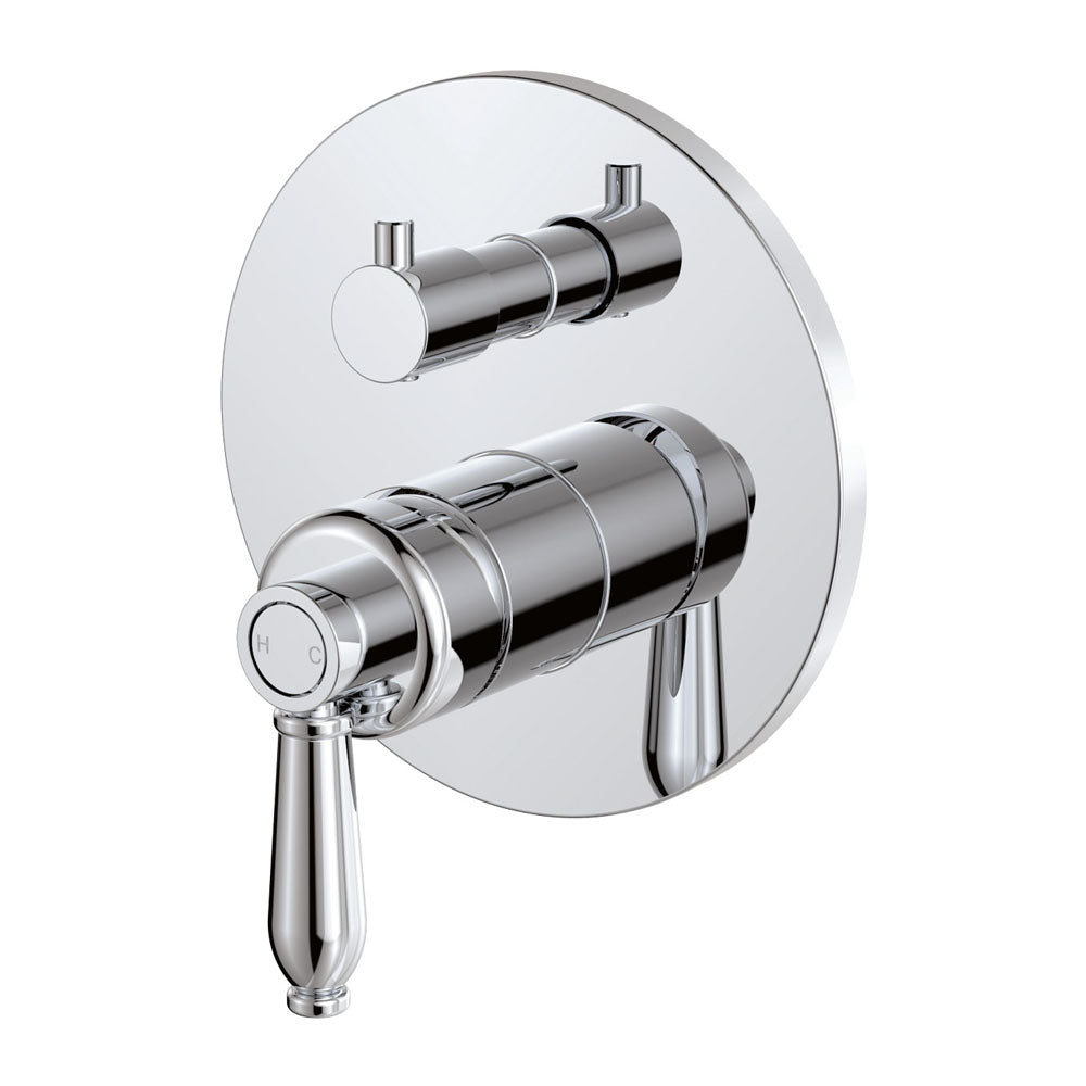 Eleanor Wall Diverter Mixer - Chrome / Chrome