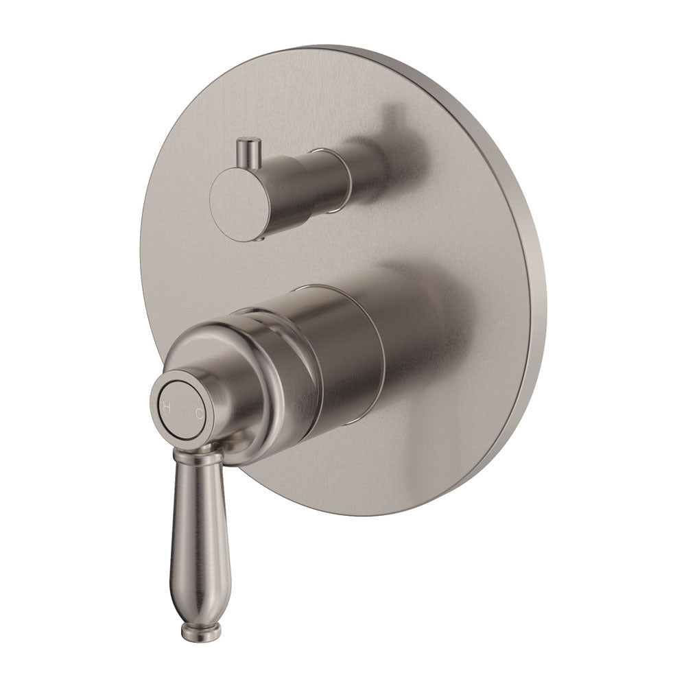 Eleanor Wall Diverter Mixer - Brushed Nickel / Brushed Nickel