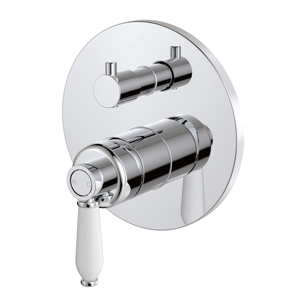 Eleanor Wall Diverter Mixer - Chrome / Ceramic