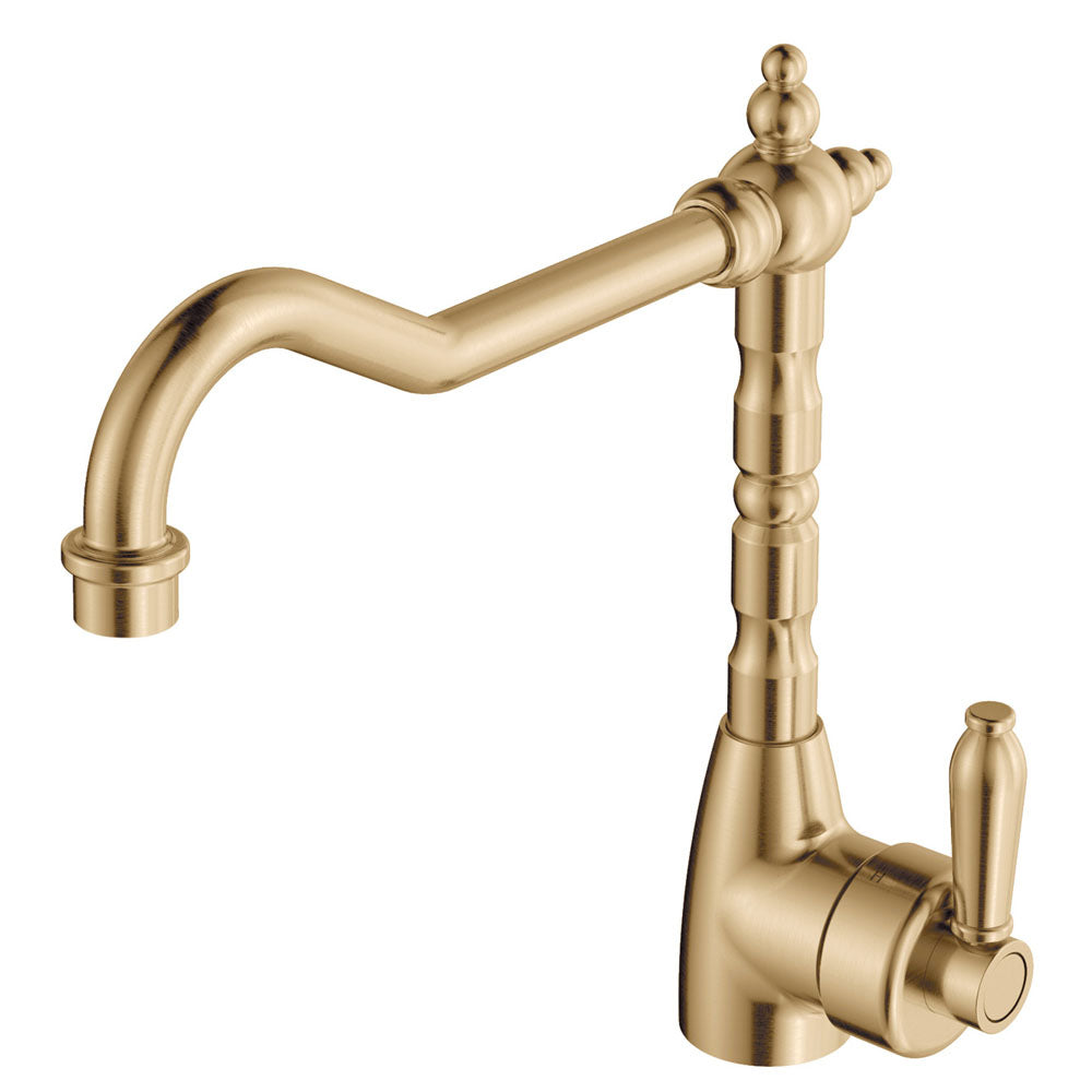 Eleanor Shepherds Crook Sink Mixer - Urban Brass / Urban Brass