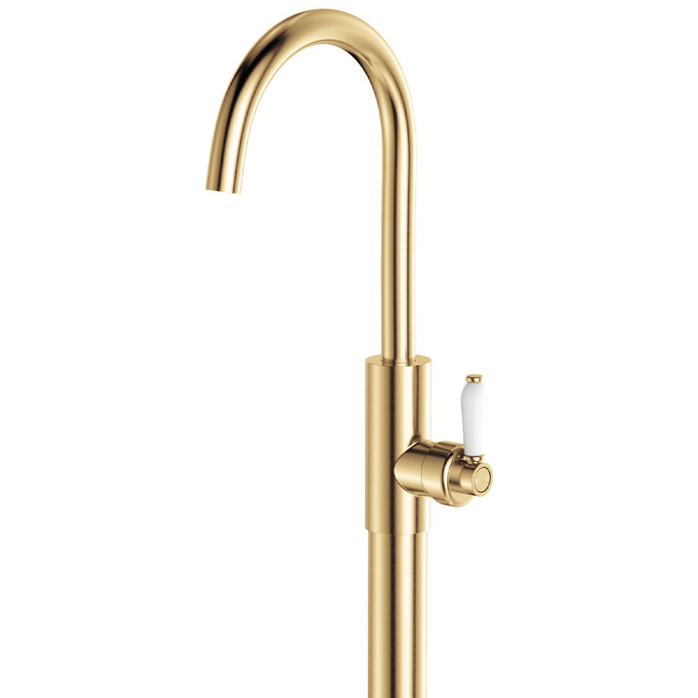 Eleanor Floor Mounted Basin/Bath Mixer