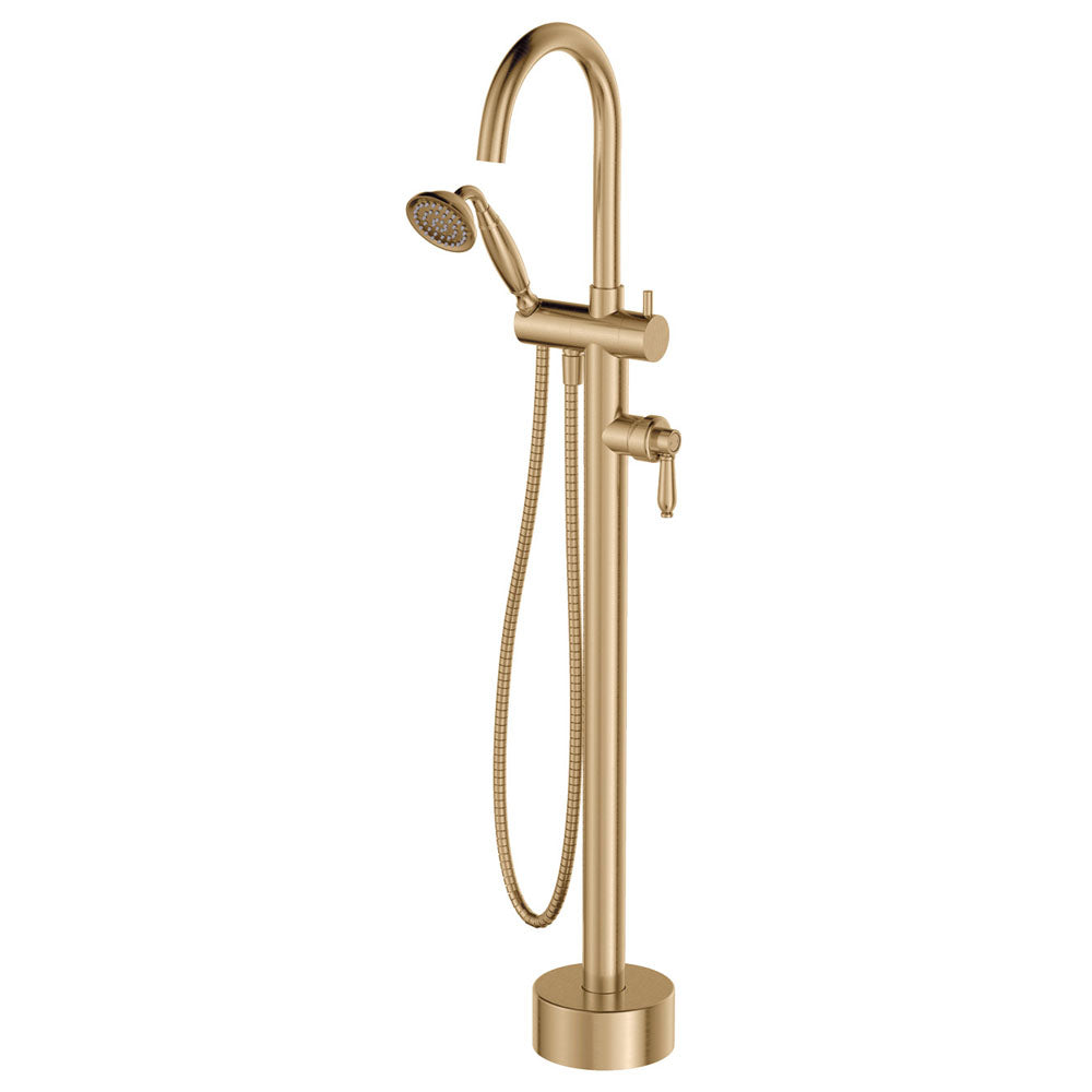 Eleanor Floor Mixer & Shower - Urban Brass / Urban Brass