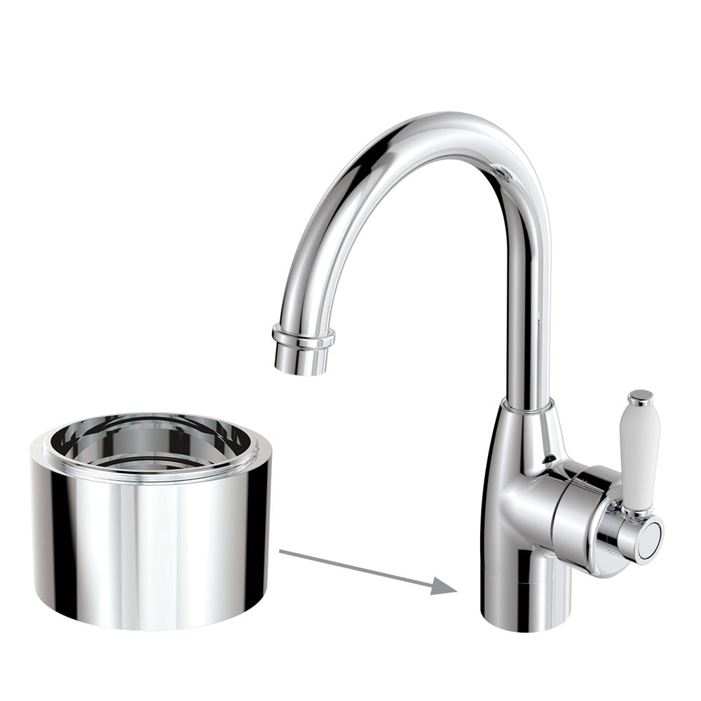 Eleanor 30mm Base Riser for Basin Mixers - Chrome