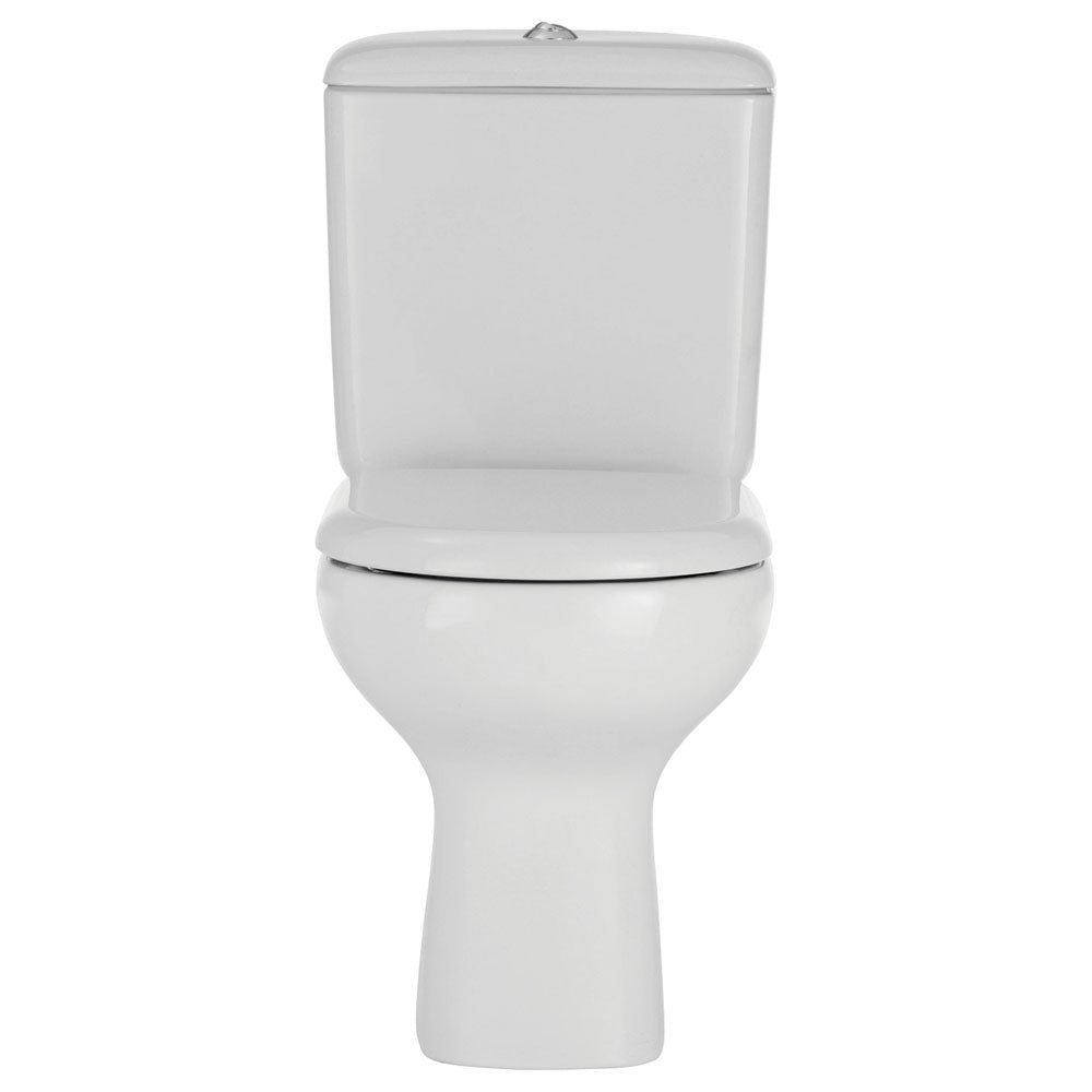 RAK Liwa White Close-Coupled Toilet Suite, Alpine White with P-Trap
