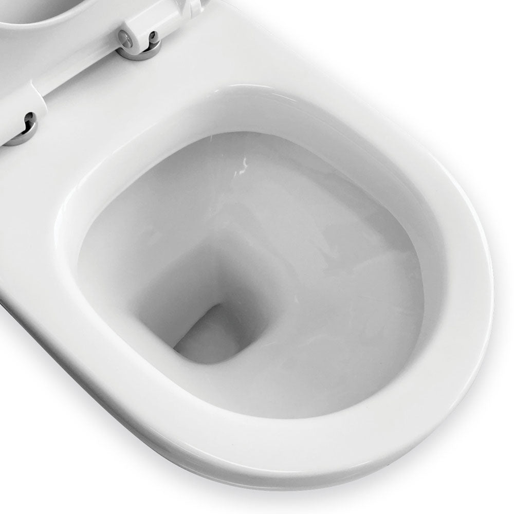RAK Liwa White Close-Coupled Toilet Suite, Alpine White with S-Trap 140