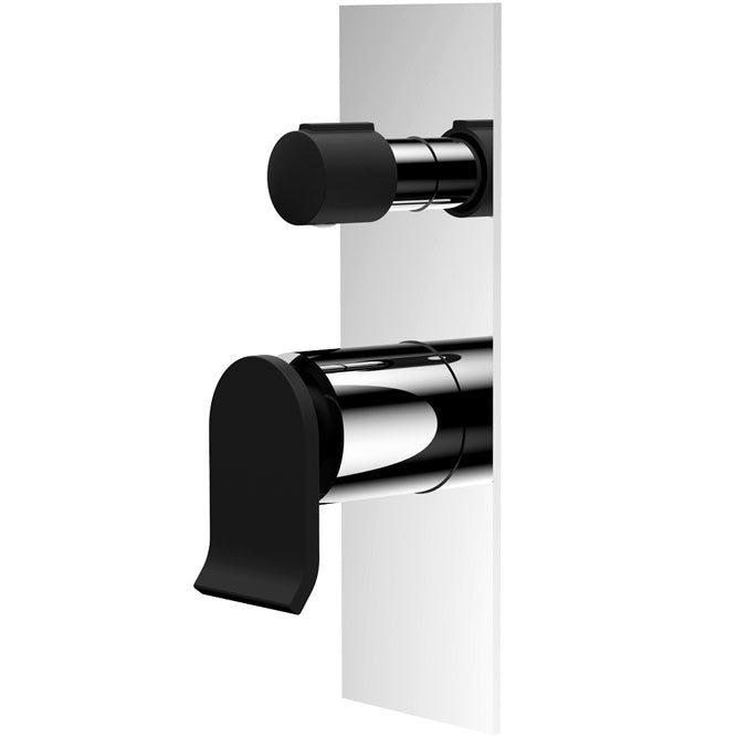 Lincoln Wall Diverter Mixer - Mixed Finish