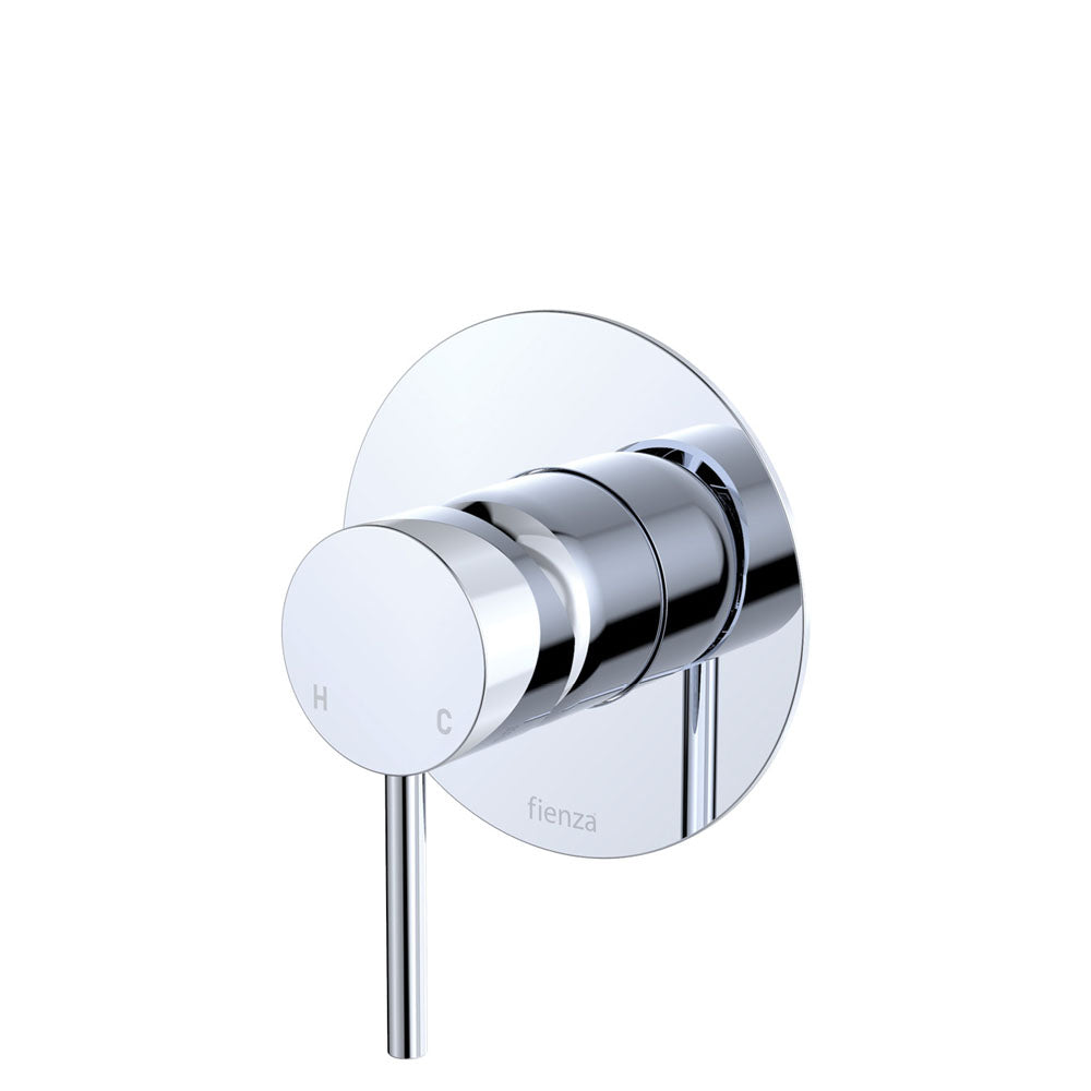 Kaya Wall Mixer, Large Round Plate - Chrome