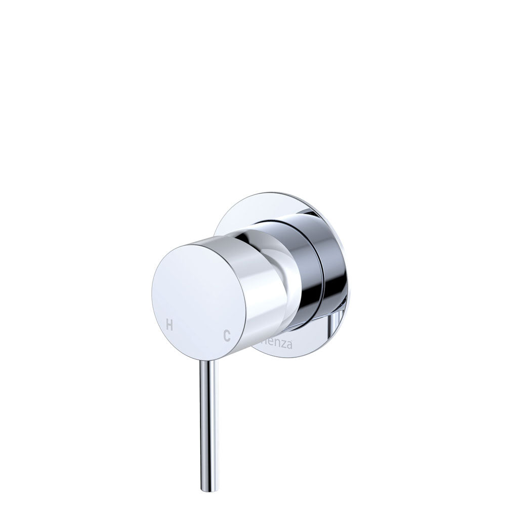 Kaya Wall Mixer, Small Round Plate - Chrome