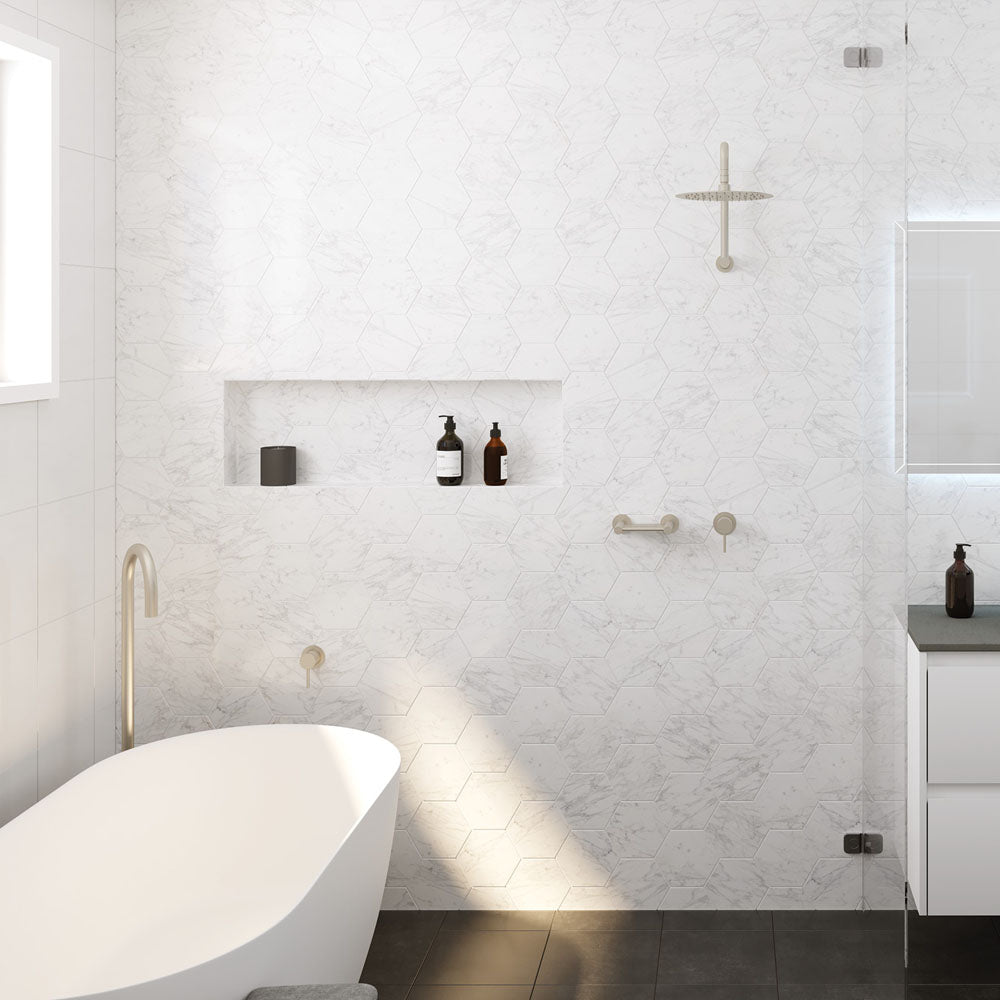 Kaya Wall Mixer, Large Round Plate