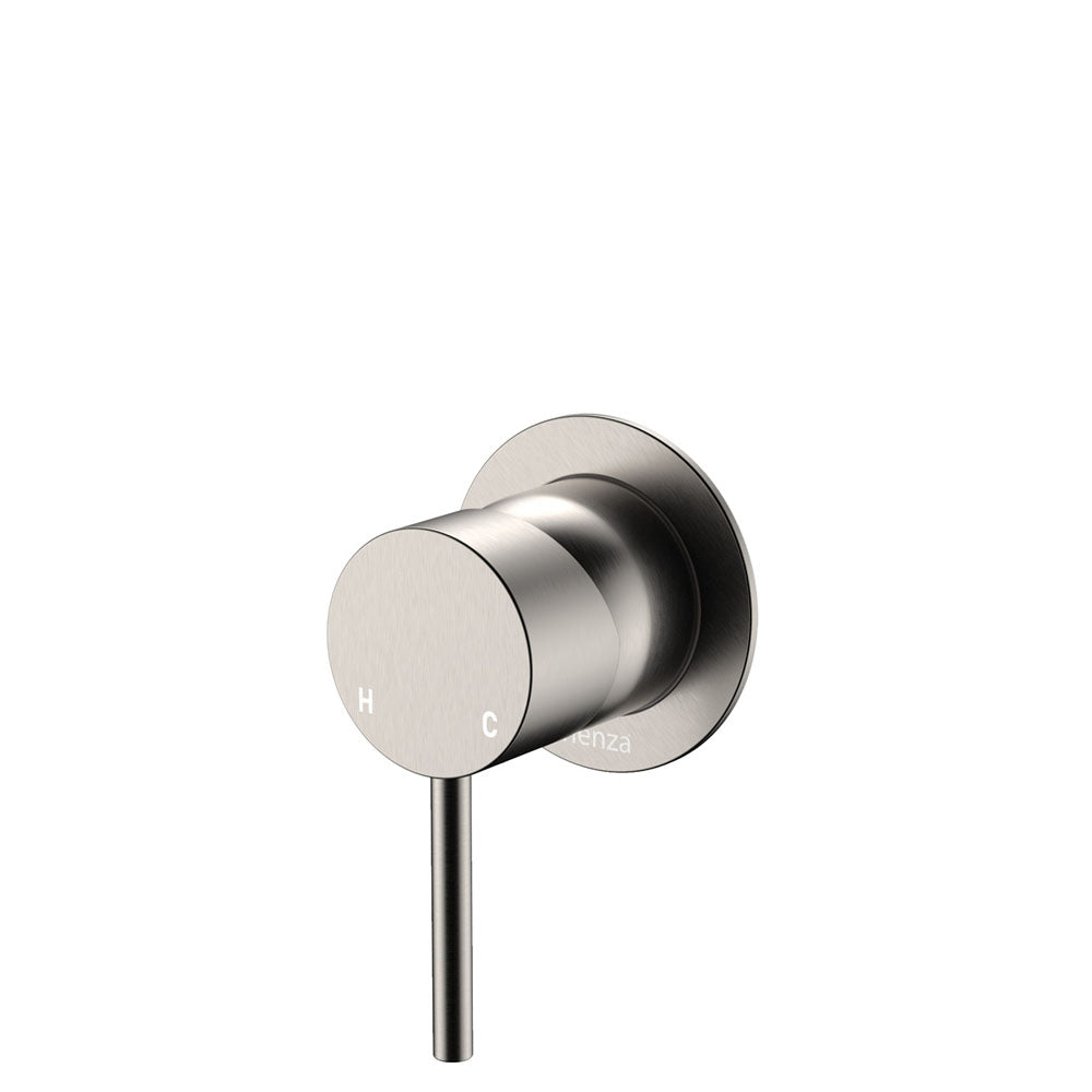 Kaya Wall Mixer, Small Round Plate - Brushed Nickel