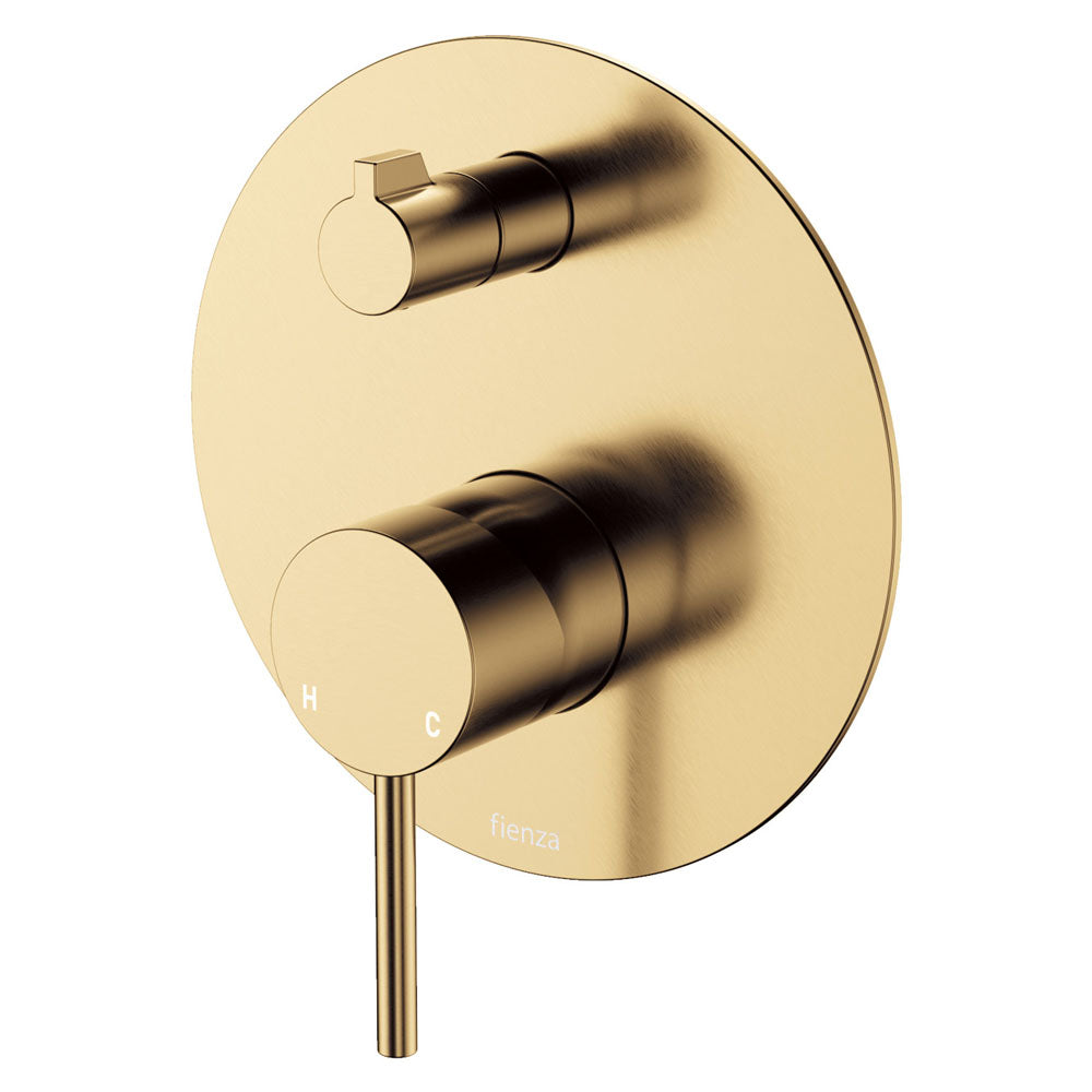 Kaya Wall Diverter Mixer, Large Round Plate - Urban Brass