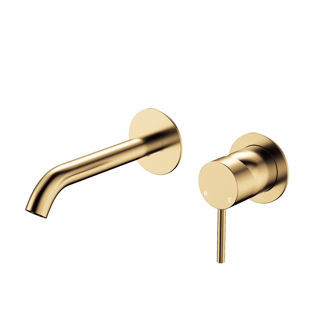 Kaya Basin/Bath Wall Mixer Set, Round Plates, 160mm Outlet - Urban Brass