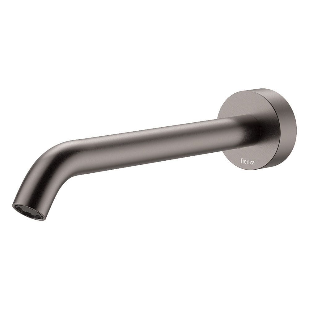 Kaya Wall Basin/Bath Outlet, 220mm - Gun Metal