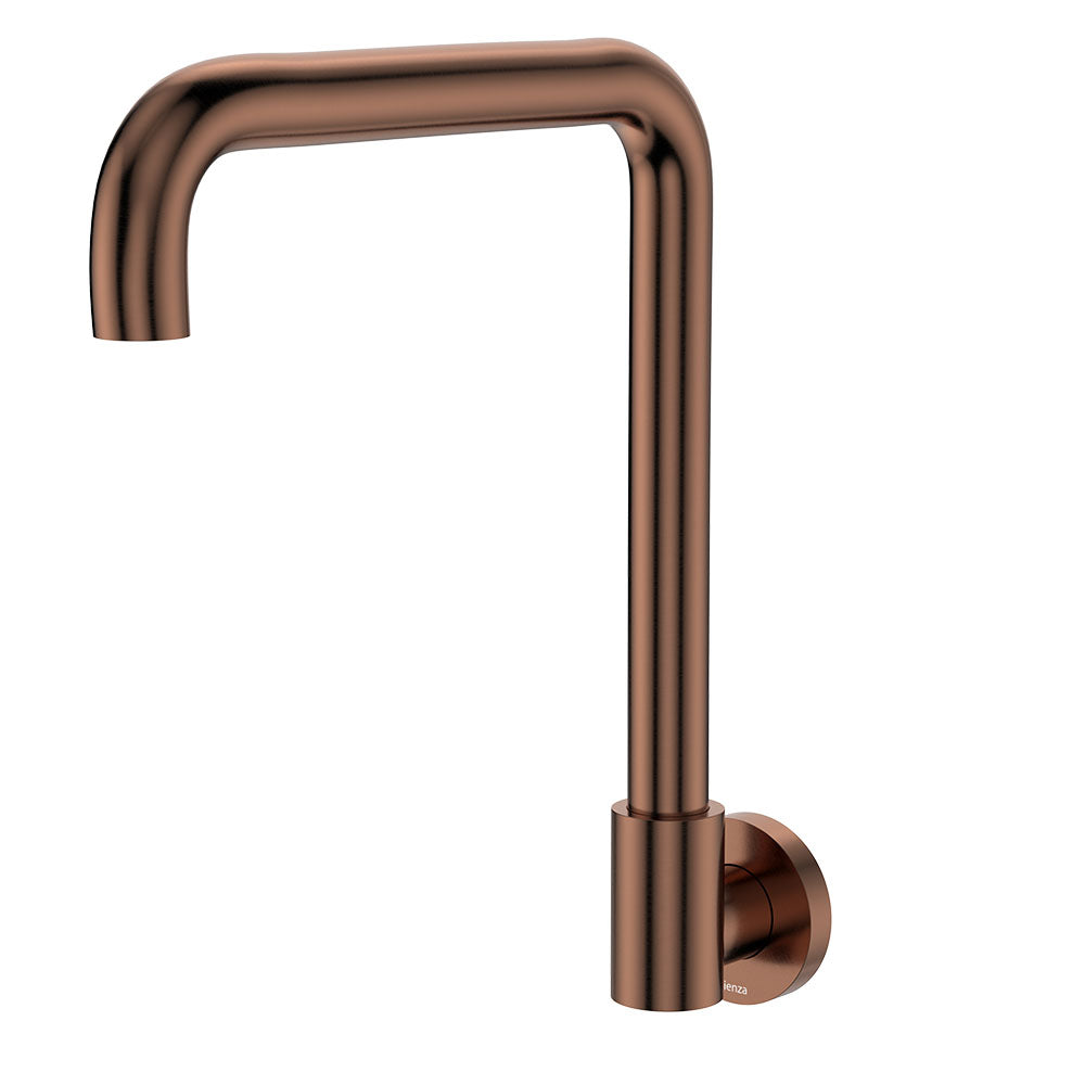 Kaya Squareline Wall Swivel Outlet Set, Brushed Copper