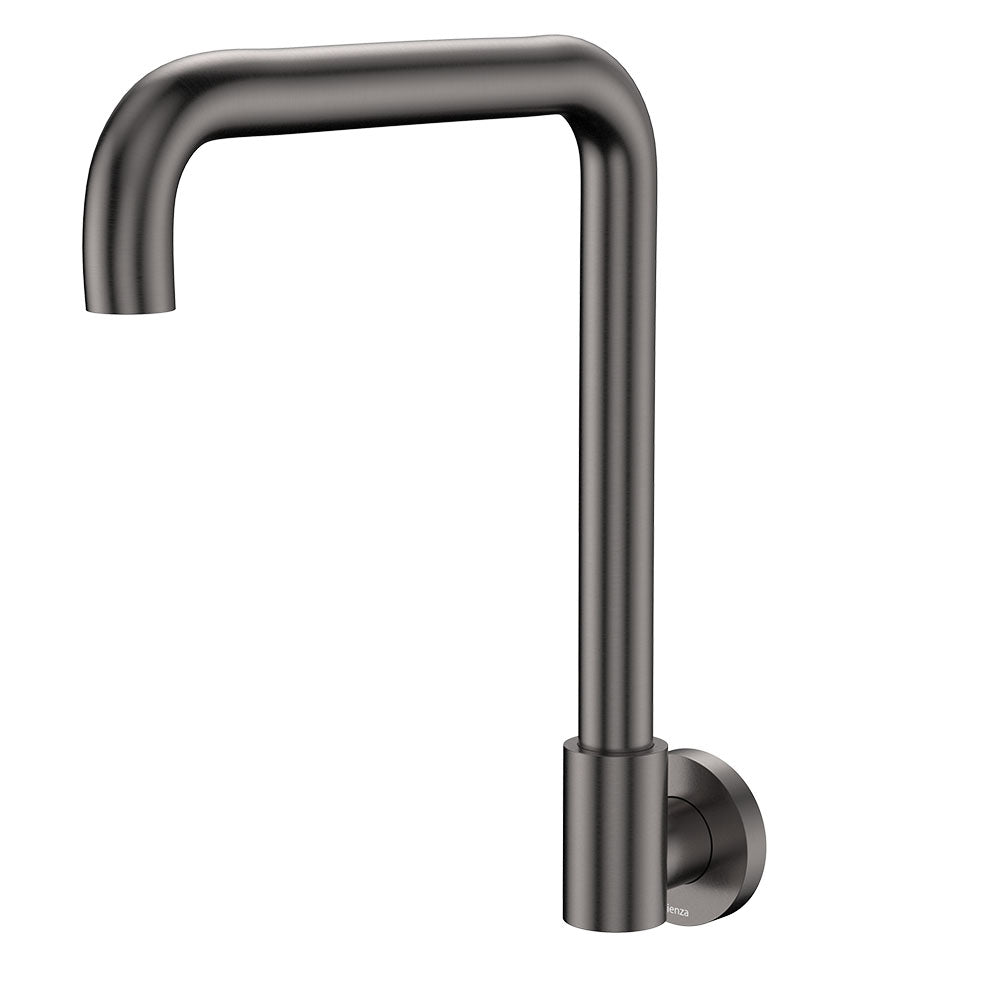 Kaya Squareline Wall Swivel Outlet Set, Gun Metal