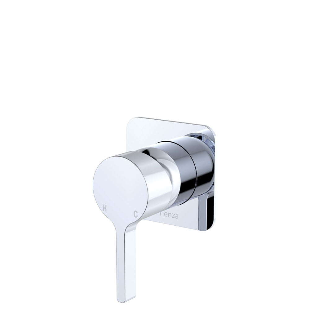 Sansa Wall Mixer, Square Plate - Chrome