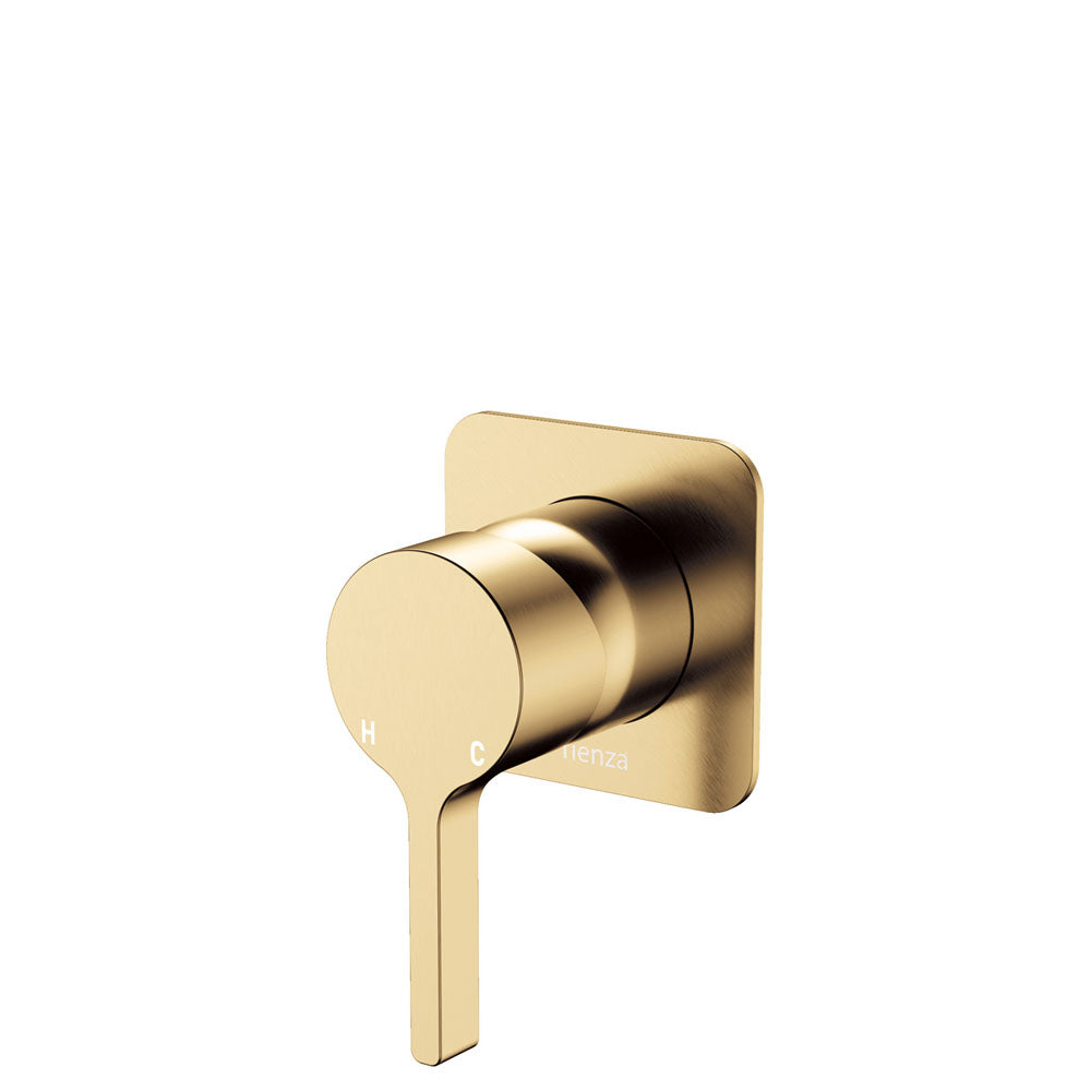 Sansa Wall Mixer, Square Plate - Urban Brass