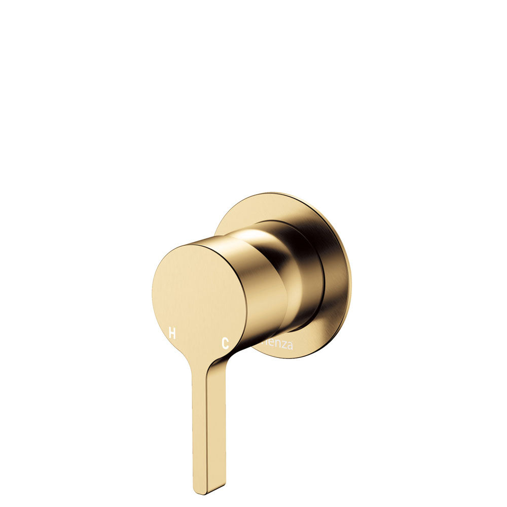 Sansa Wall Mixer, Small Round Plate - Urban Brass