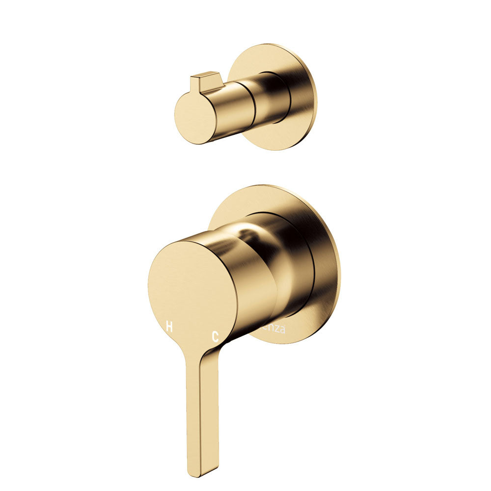 Sansa Wall Diverter Mixer, Small Round Plates - Urban Brass