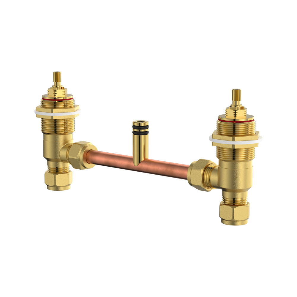 Universal Hob Tap Hot/Cold Breech Set