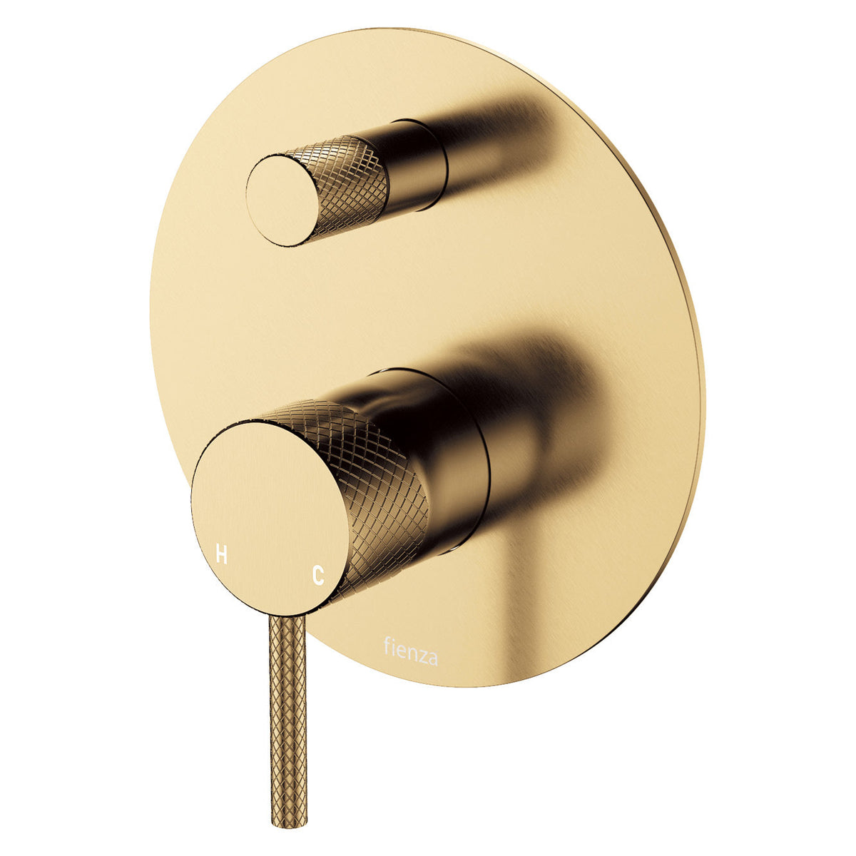 Axle Wall Diverter Mixer, Large Round Plate - Urban Brass
