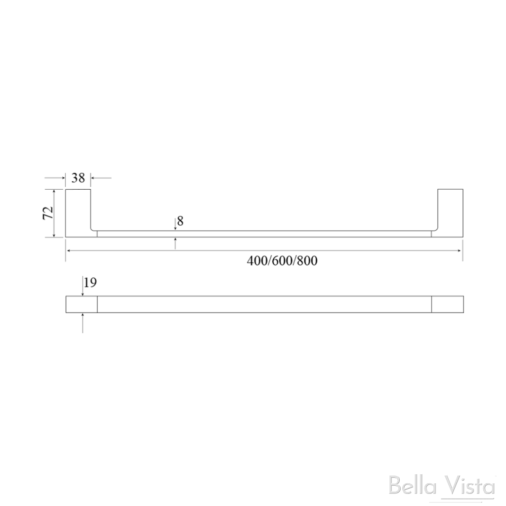 Milos Single Towel Rail