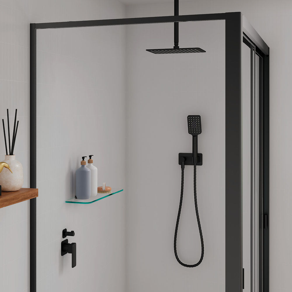 Tono Wall Diverter Mixer, Square Plates