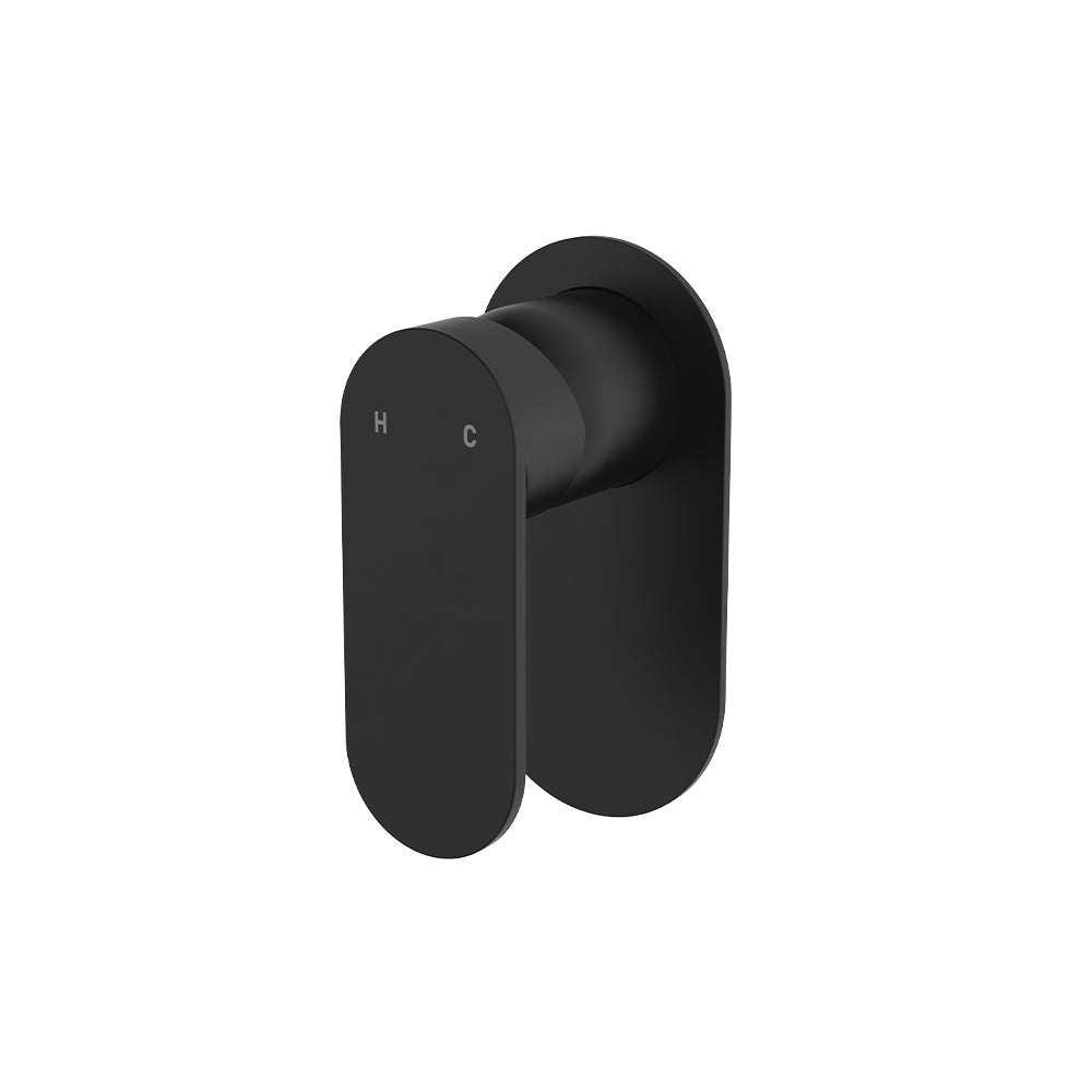 Empire Slim Wall Mixer, Oval Plate - Matte Black