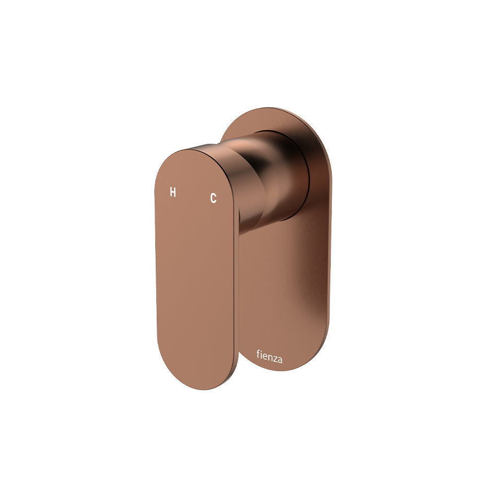 Empire Slim Wall Mixer, Oval Plate - Brushed Copper
