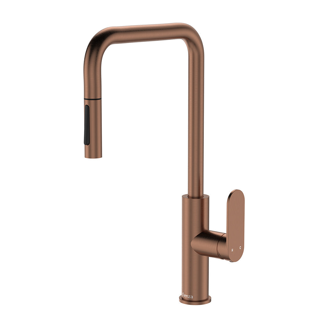 Empire Slim Pull-Out Sink Mixer - Brushed Copper