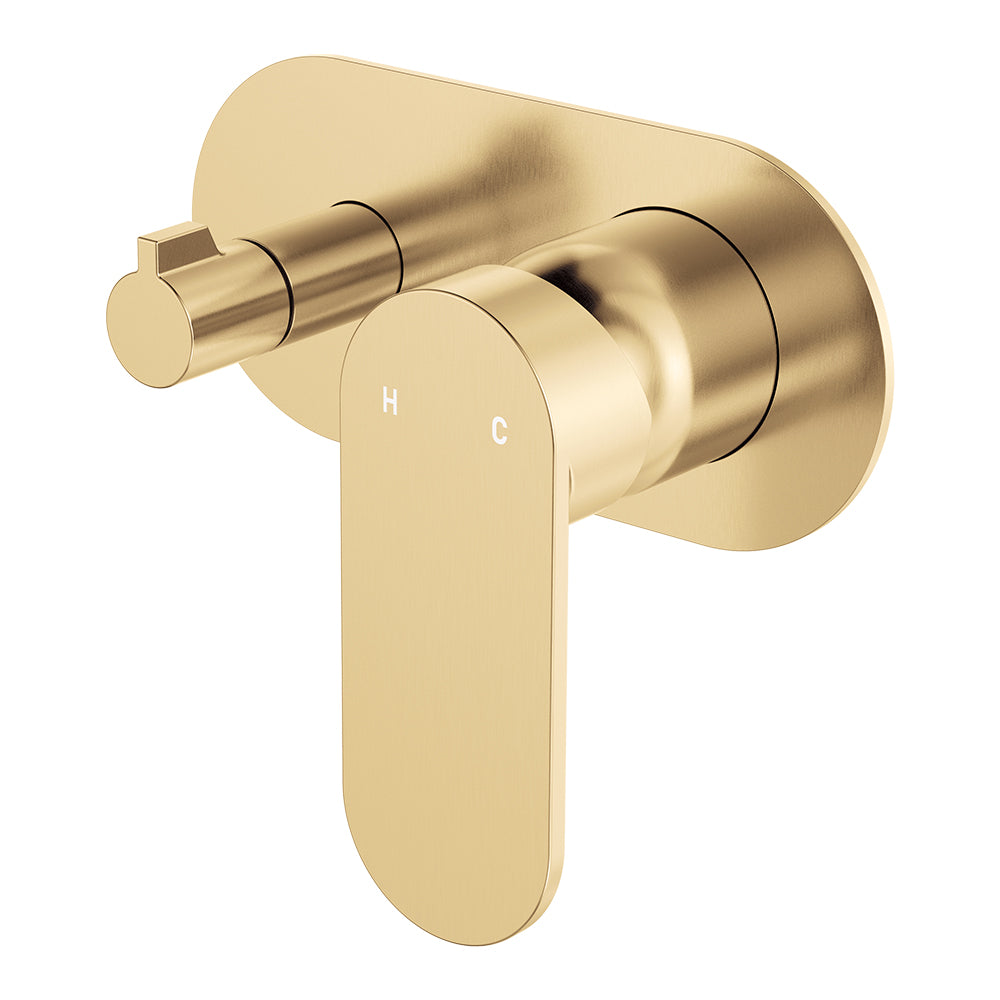 Empire Slim Wall Diverter Mixer, Large Oval Plate, Horizontal - Urban Brass