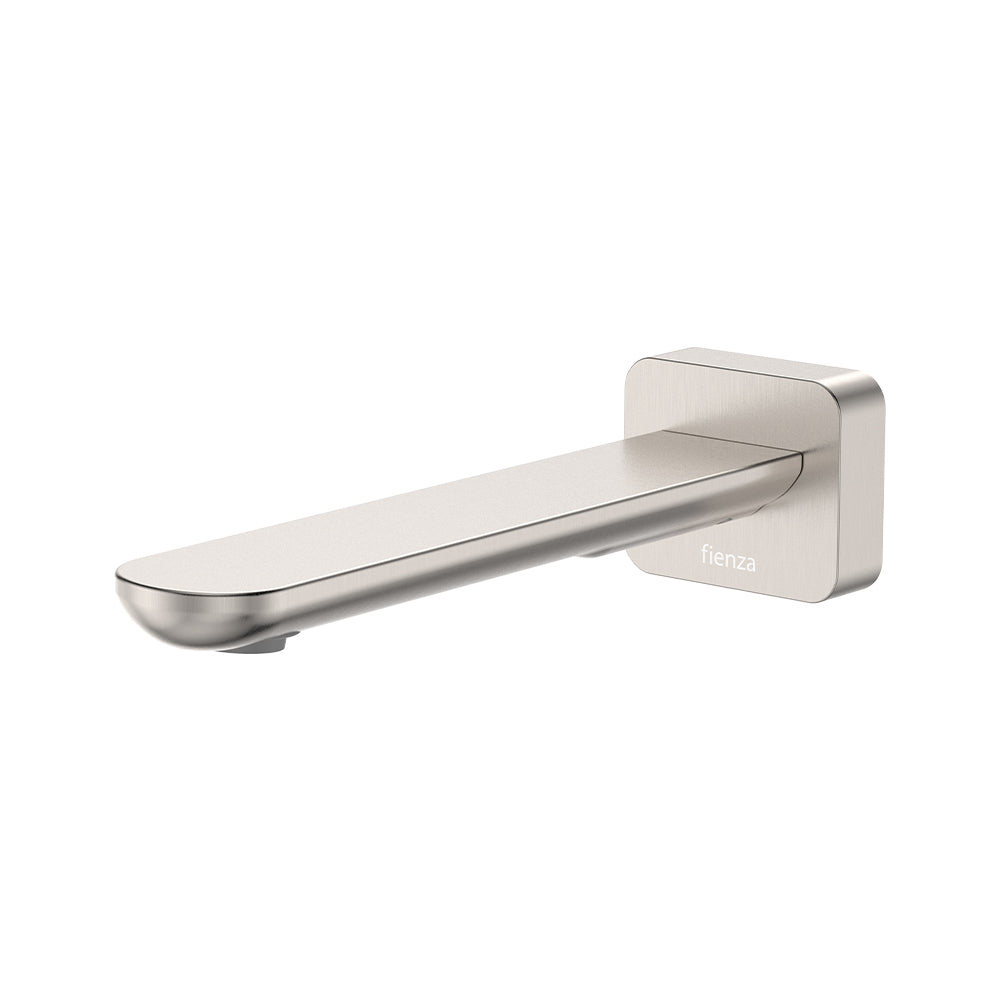 Empire Slim Basin/Bath Outlet, Square Plate, 180mm, Brushed Nickel