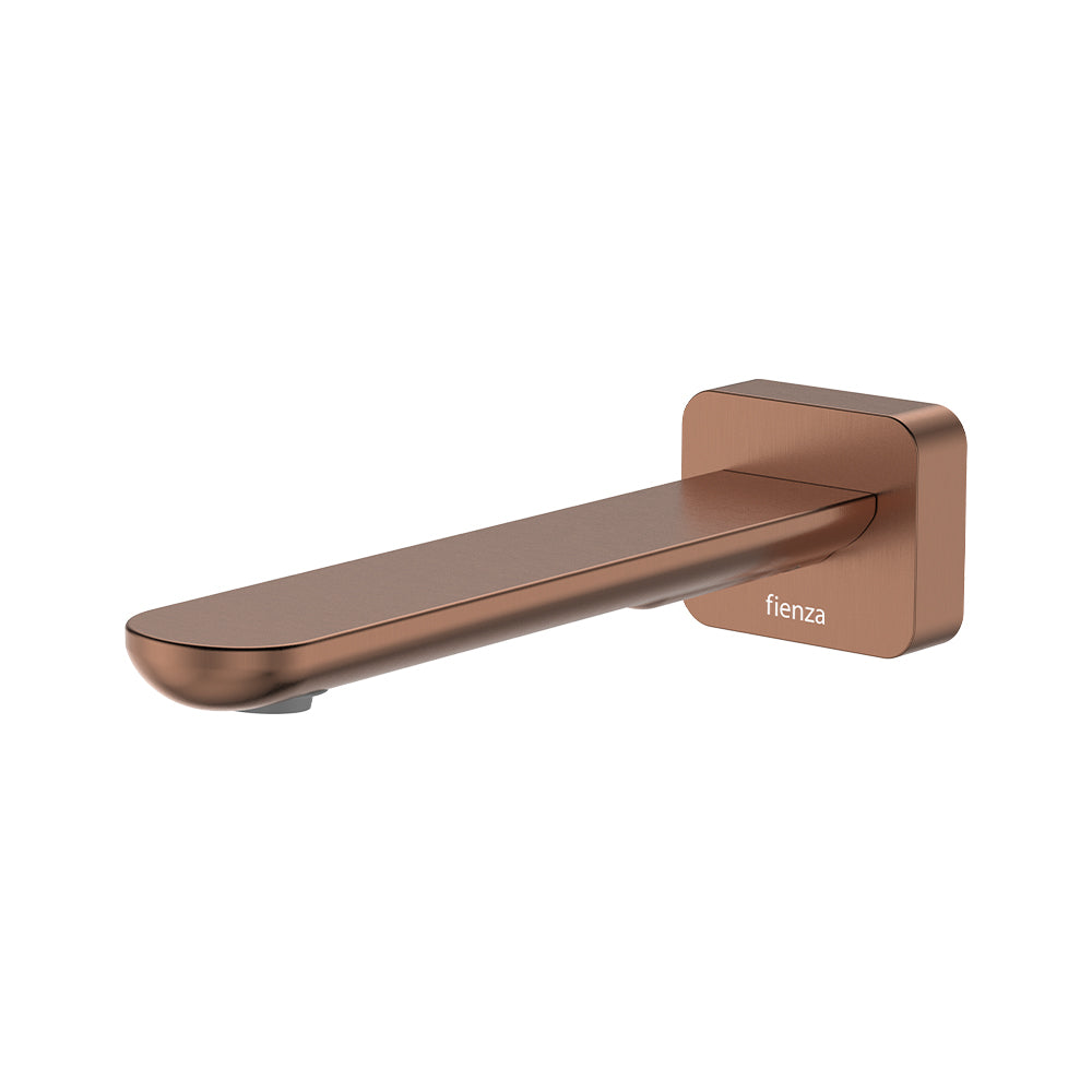 Empire Slim Basin/Bath Outlet, Square Plate, 180mm, Brushed Copper