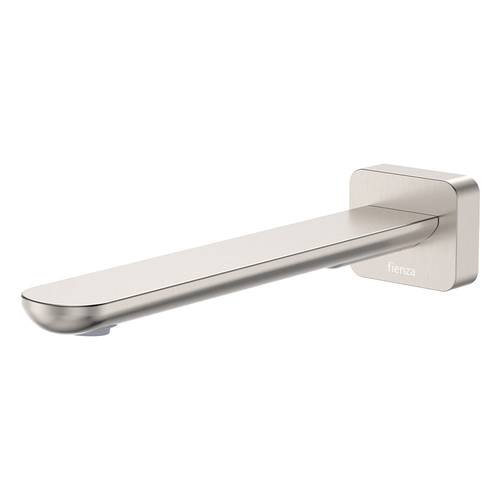 Empire Slim Basin/Bath Outlet, Square Plate, 220mm, Brushed Nickel