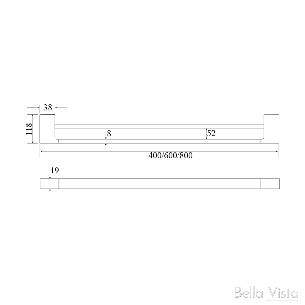 Milos Double Towel Rail