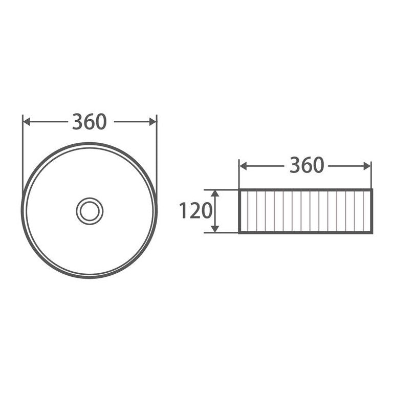 MONICA Above Counter Basin WB 3600 - Blue Bathware 